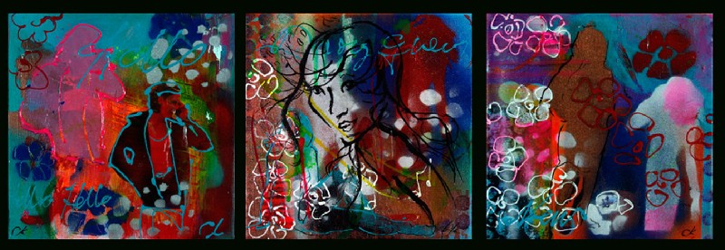 Christina Kjelsmark 3 stk 20x20 cm