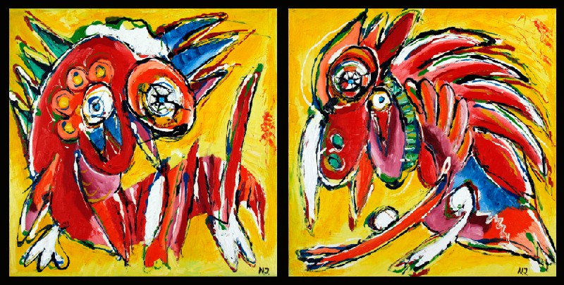 Niels Jensen 2 stk 30 x 30 cm