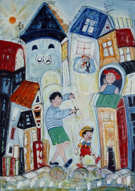 Den rødhårede pige drømmer