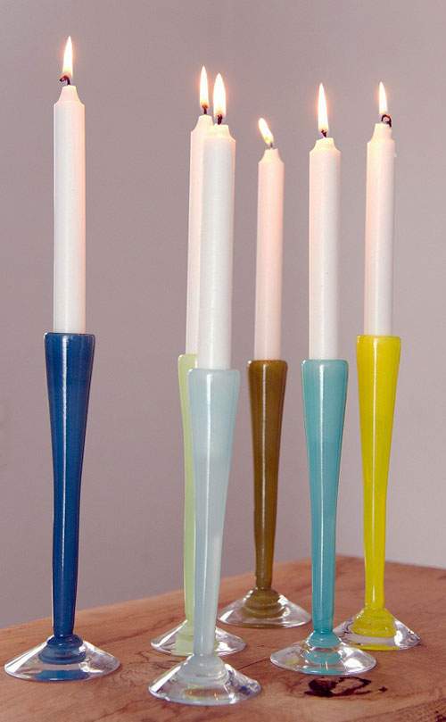 Lysestager i utallige farver