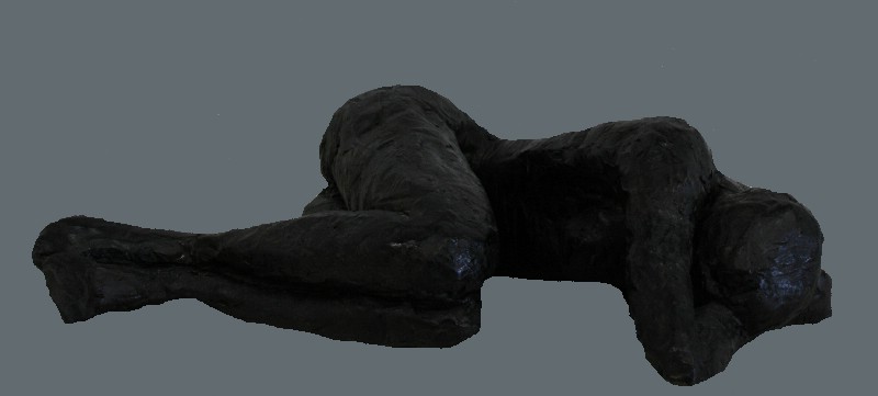 Kvinde liggende på siden