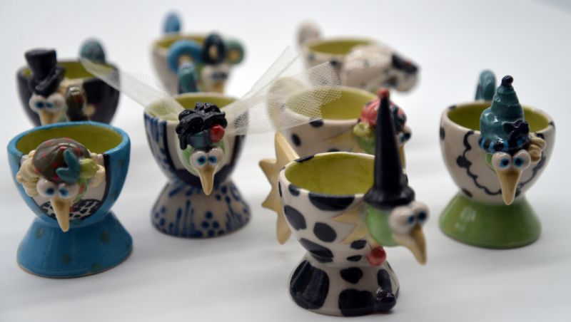 &AElig;ggebæger/ fyrfadslys