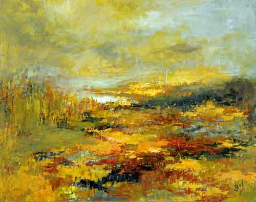 Landskab ved aftenlys