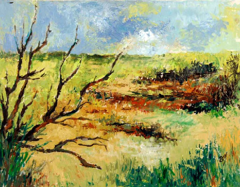 Træer og grønne marker