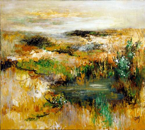 Landskab med vandhul