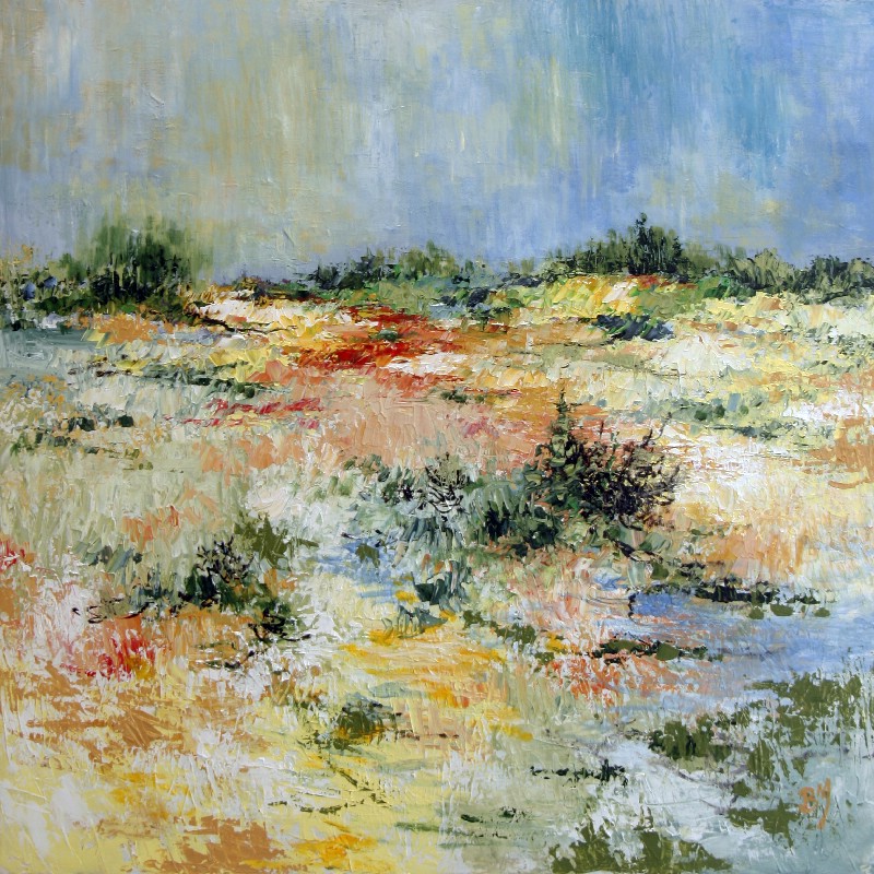 Landskab med trægruppe