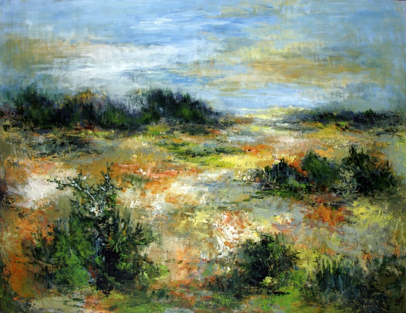 Landskab med trægruppe