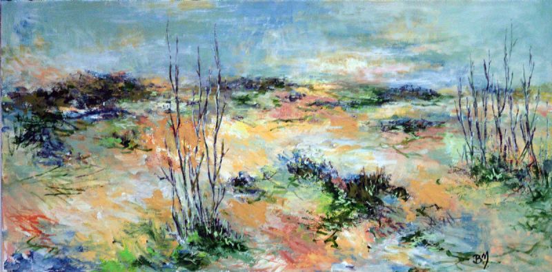 Landskab med trægrupper