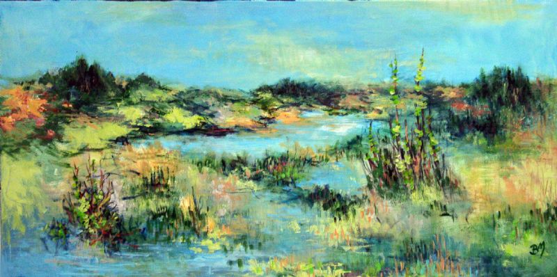 Landskab med indsøer