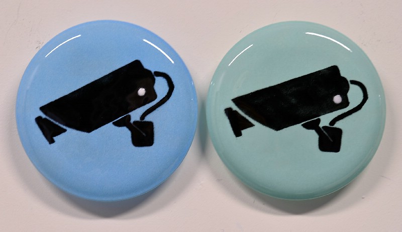 Videoovervågning - emaljeret ovenformet glas