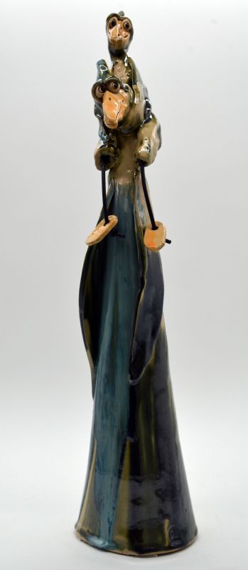 Fugl med børn på søjle