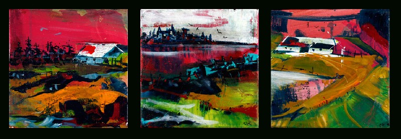 Vestjylland - 3 stk 20x20 cm