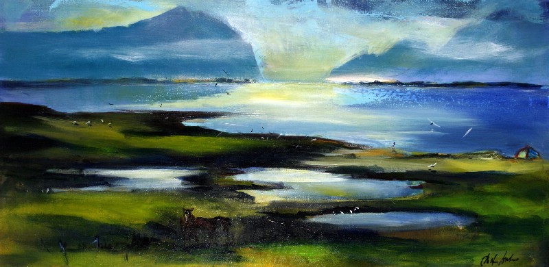 Solstrejf over Sandø - Færøerne