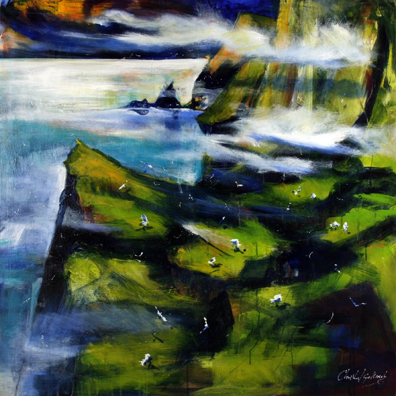 Solnedgang på vest øerne - Færøerne