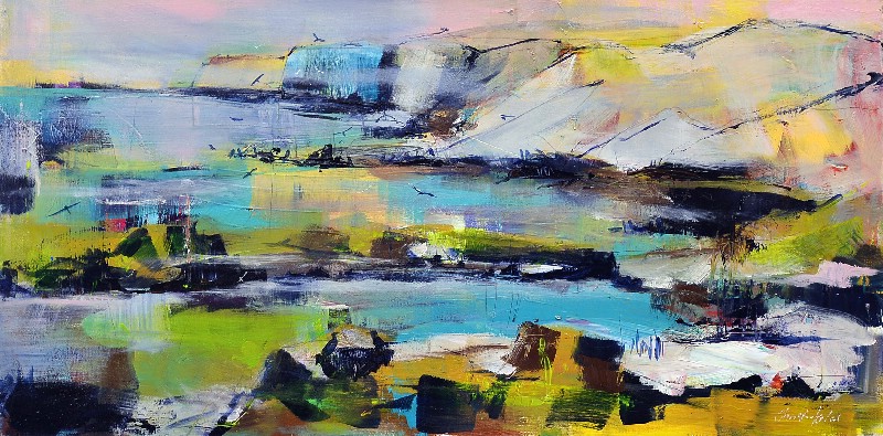 Lysglimt farver landskabet hvidt.