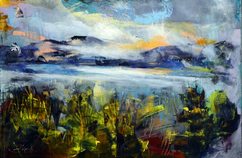 Blå bjerge - morgendis