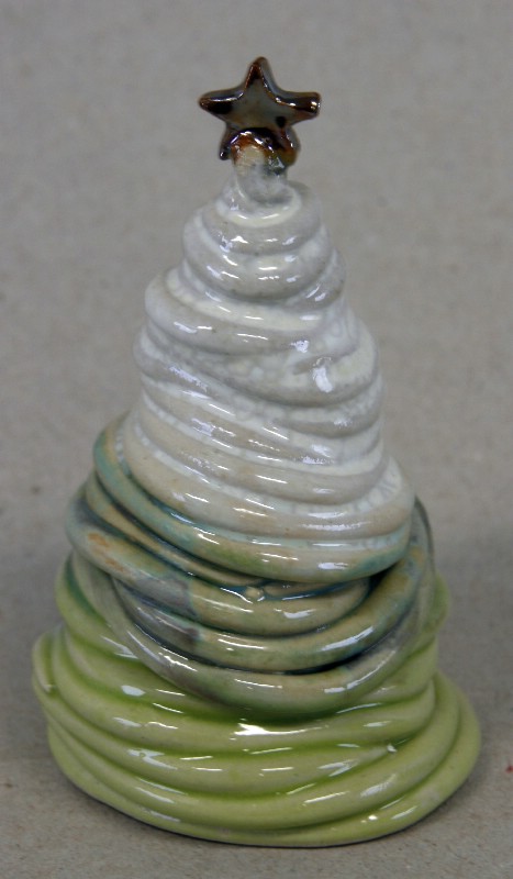 Juletræ med stjerne - keramik