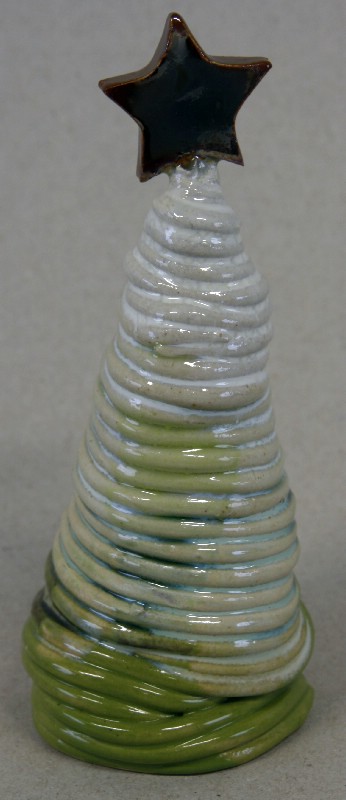 Juletræ med stjerne - keramik