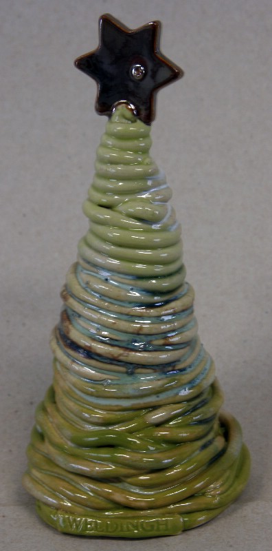 Juletræ med stjerne - keramik