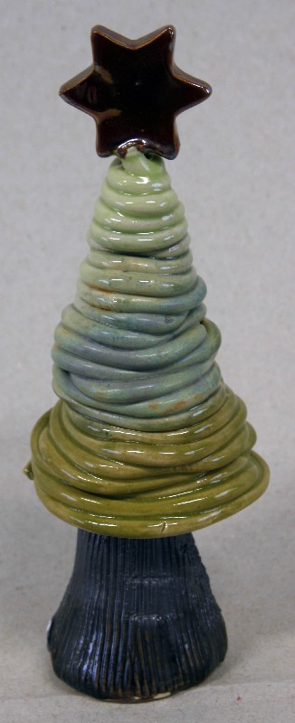 Juletræ med stjerne - keramik