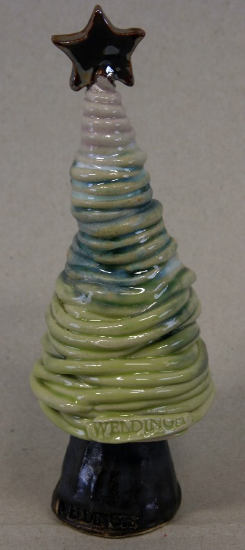 Juletræ med stjerne - keramik