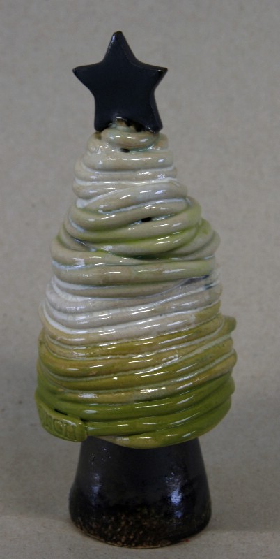 Juletræ med stjerne - keramik