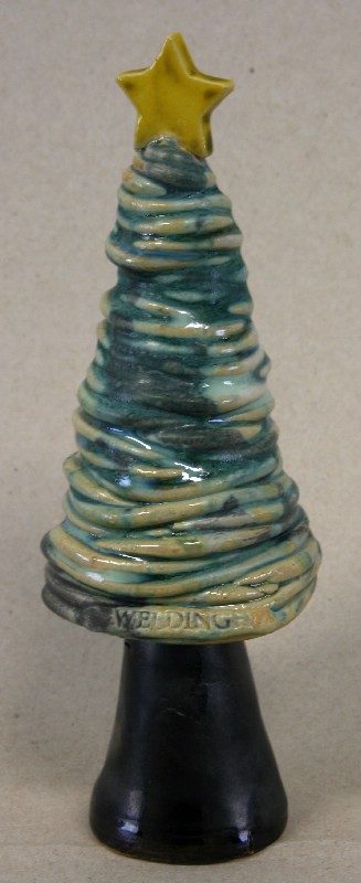 Juletræ med stjerne - keramik