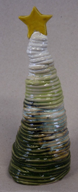 Juletræ med stjerne - keramik