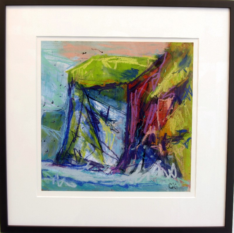 Færøerne - På papir med passepartout, bag glas 