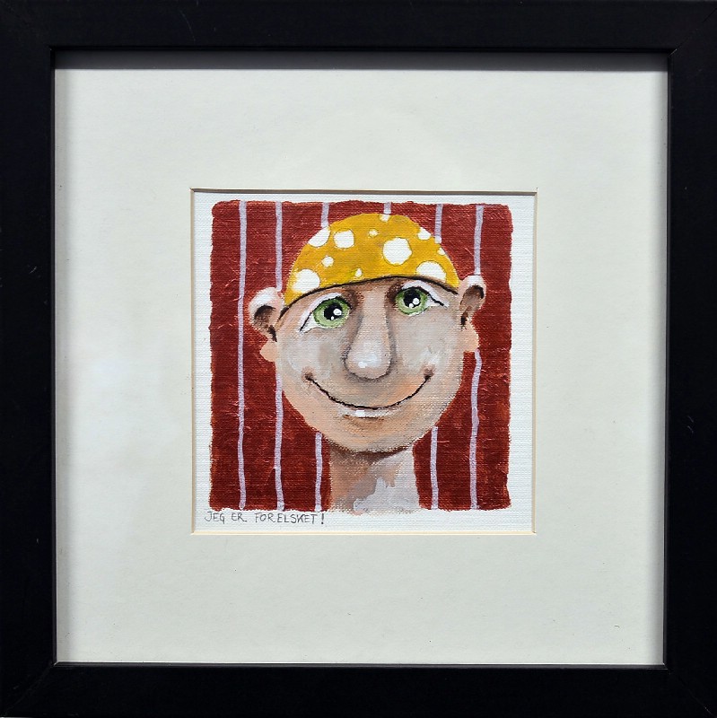 Conni Østergaard - 2 stk 25x25 cm bag glas