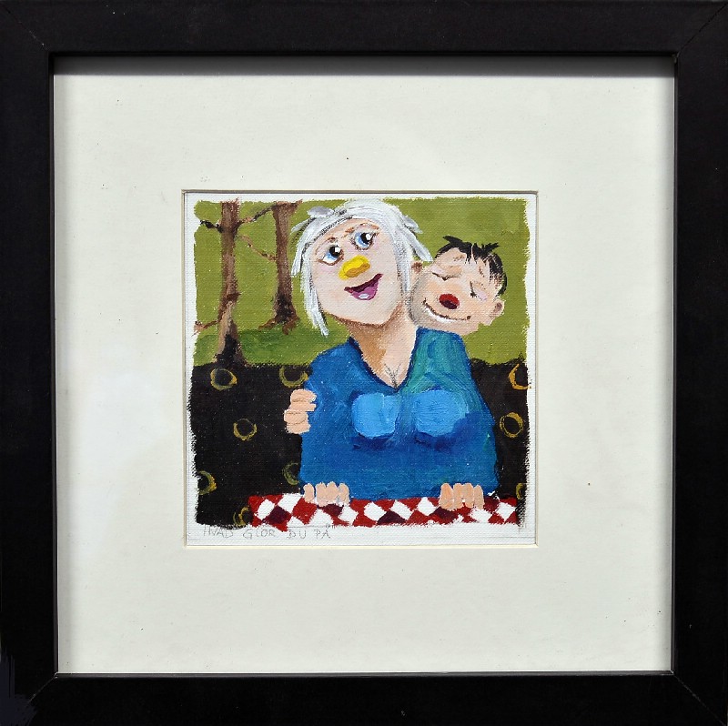 Conni Østergaard - 2 stk 25x25 cm bag glas