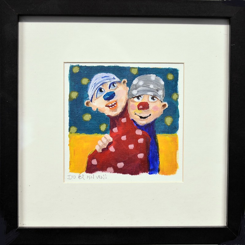 Conni Østergaard - 2 stk 25x25 cm bag glas