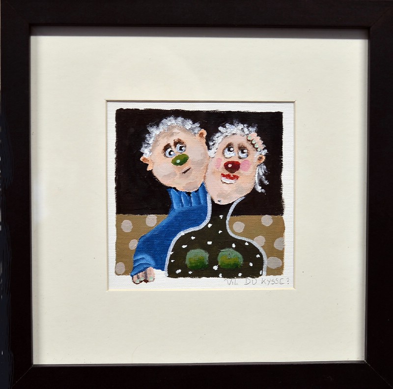 Conni Østergaard - 2 stk 25x25 cm bag glas