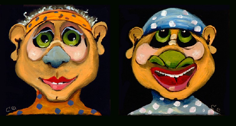 Conni Østergaard - 2 stk 20x20 cm