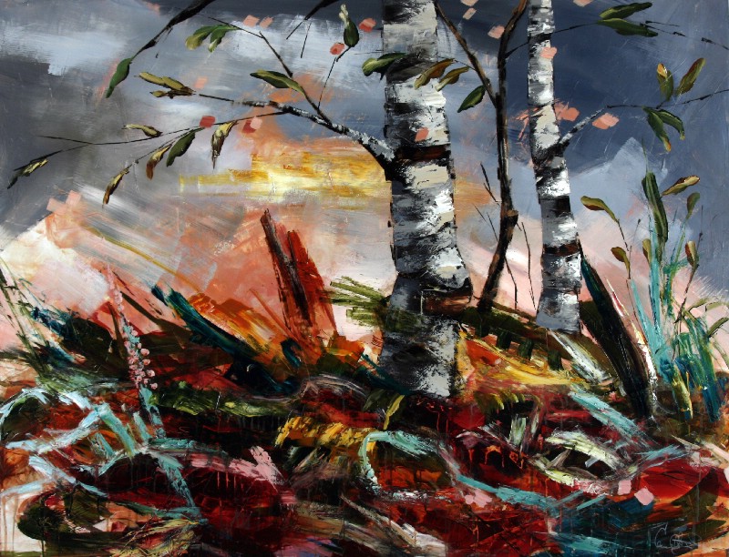 Solen går ned over Mols