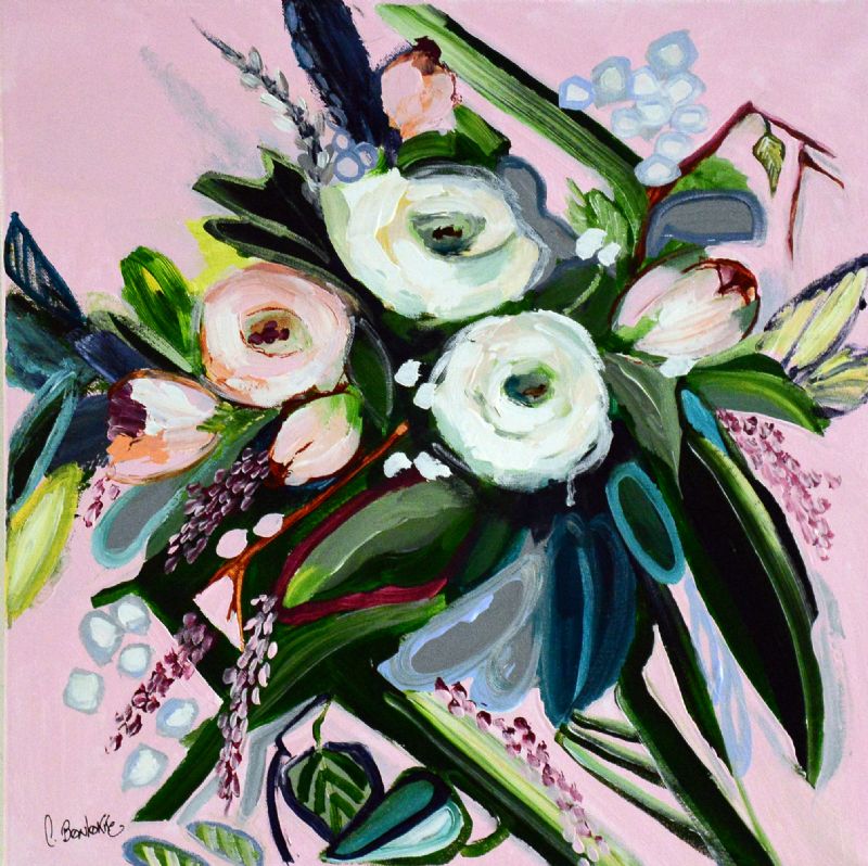 Blomster på lyserød