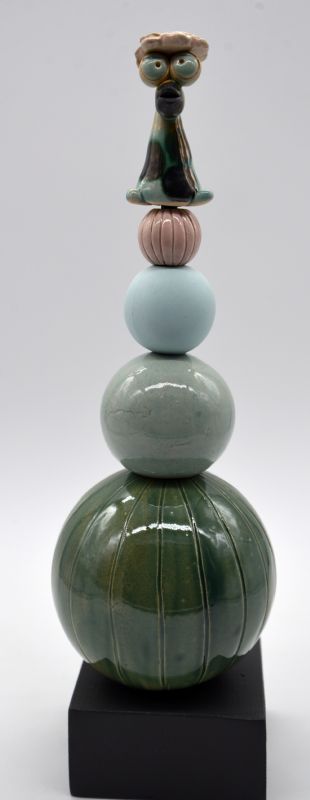 Kugleopsats med blomst