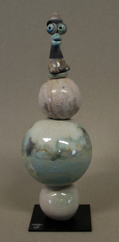 Kugleopsats med fabelfugl