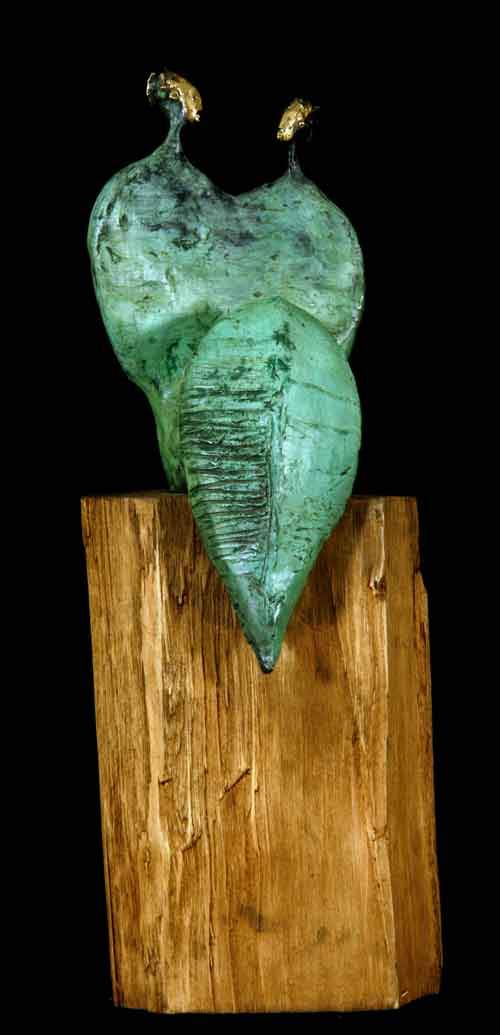 Sitting Pair - On Wood 30 cm.