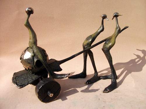 Pair Pulling A Child