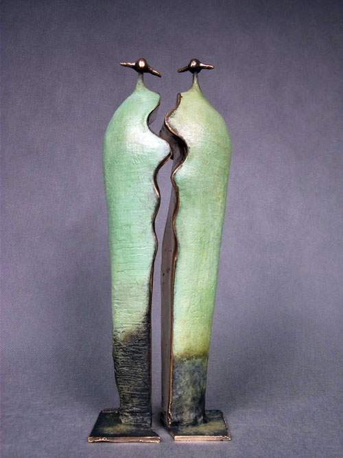 Green Puzzels II - Bronzeskulptur