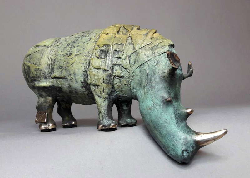 Drinking Rhino - small