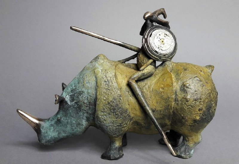 Rhino Rider With Clock