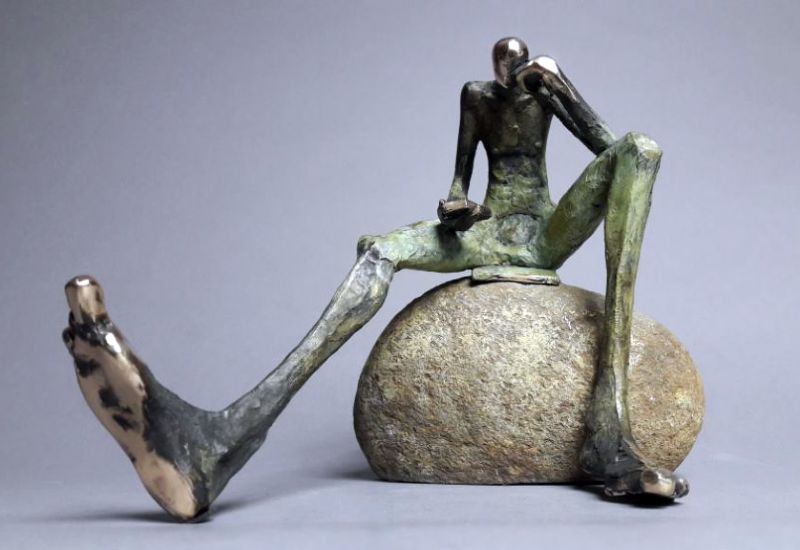 Thinker With Smartphone