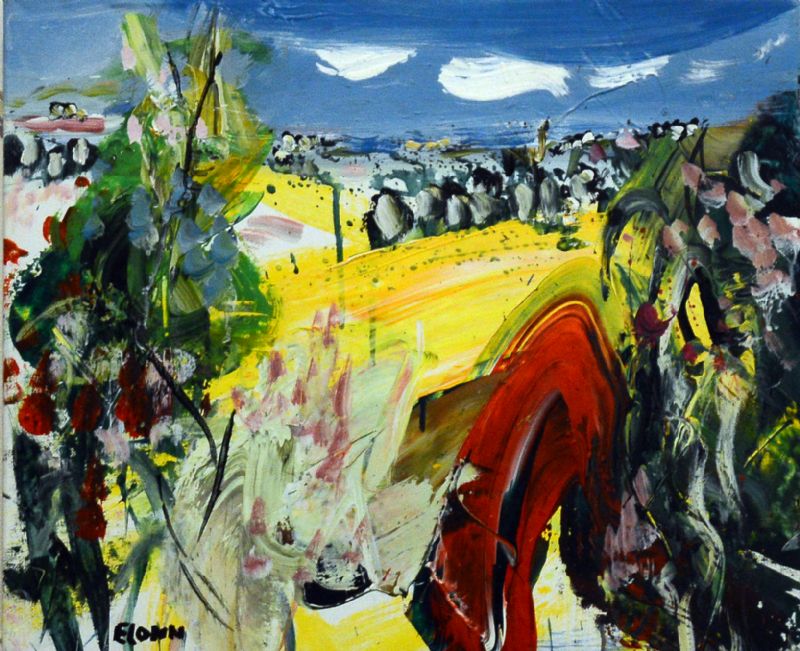 Landskab ved La Crau - Provence