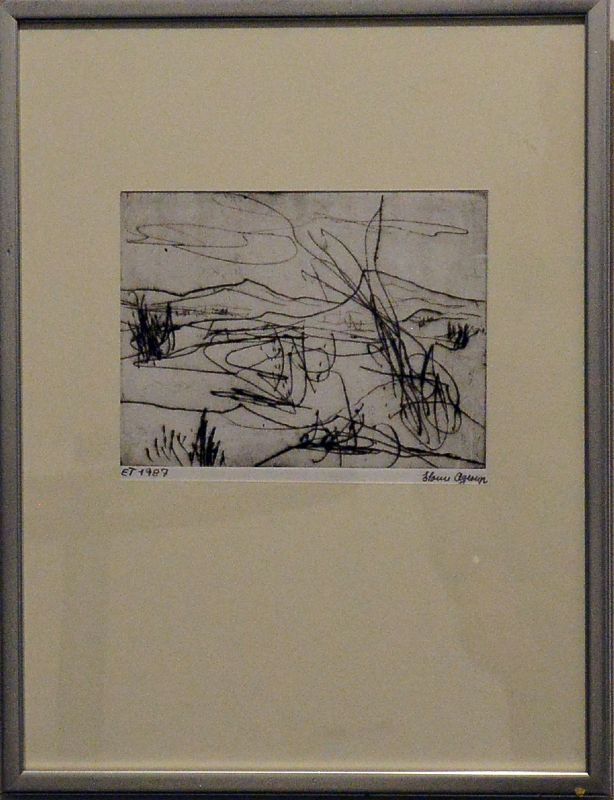 Tegning bag glas