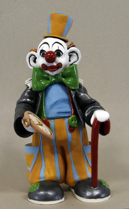 Stående klovn - ur og stok