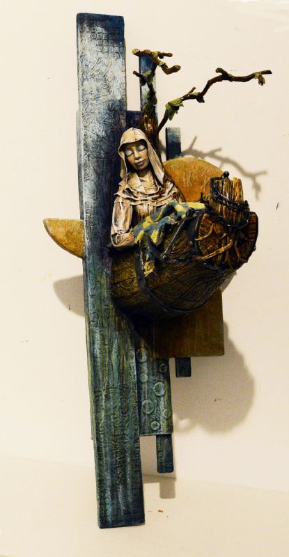 Vægskulptur -Travel Ship