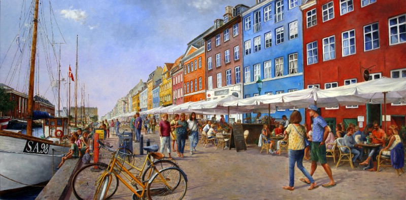 Tidlig formiddag i Nyhavn