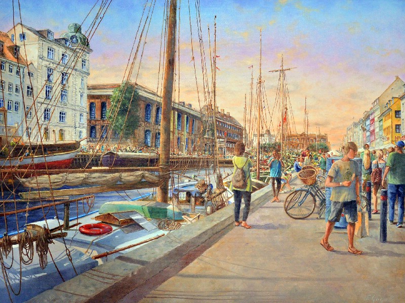 Lørdag  morgen i Nyhavn